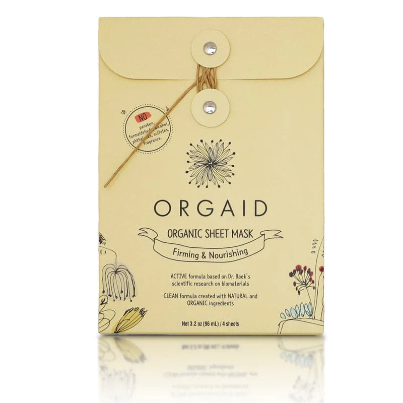 Orgaid Organic Sheet Mask | FIRMING & NOURISHING - 4 PACK