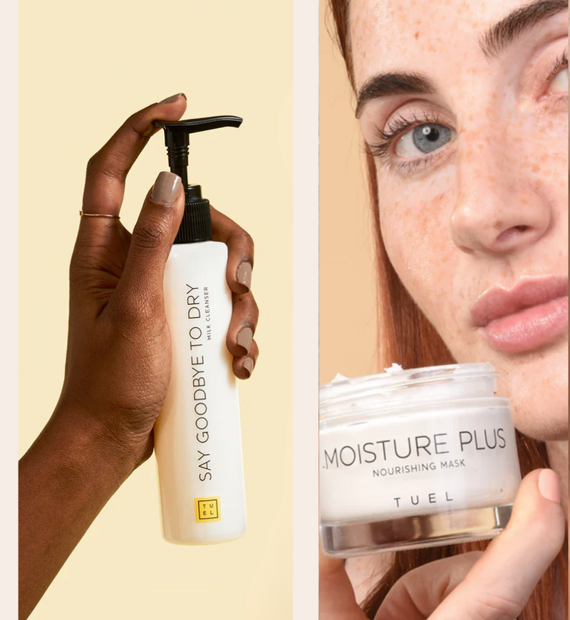 Say Goodbye to Dry Cleanser and Moisture Plus Mask Bundle
