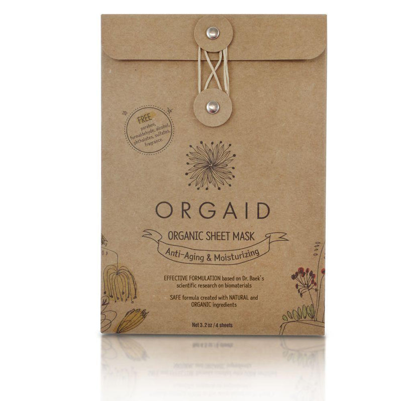 Orgaid Organic sheet mask anti aging moisturizing  -  4 PACK